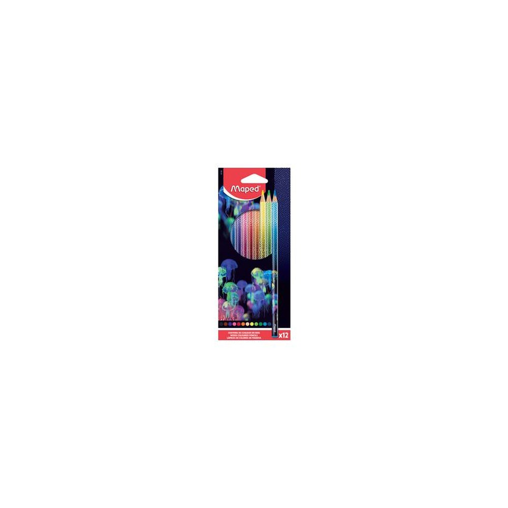 Maped Crayon de couleur DEEPSEA PARADISE, étui carton de 12