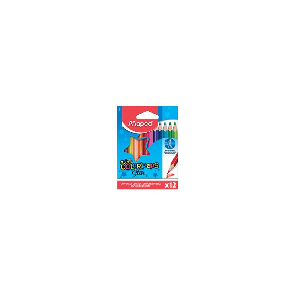 Maped Crayons de couleur COLOR'PEPS Mini, étui carton de 12