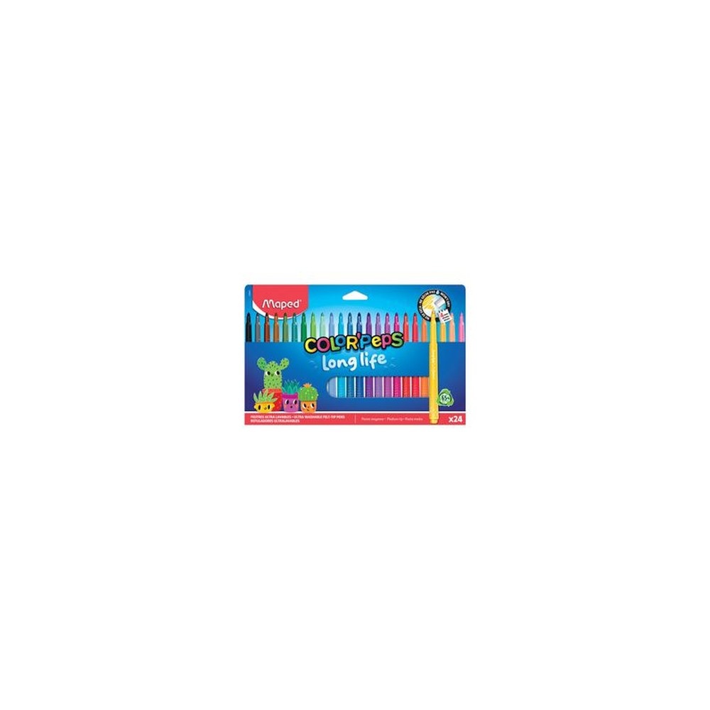 Maped Feutre COLOR'PEPS Long Life 02, étui carton de 24
