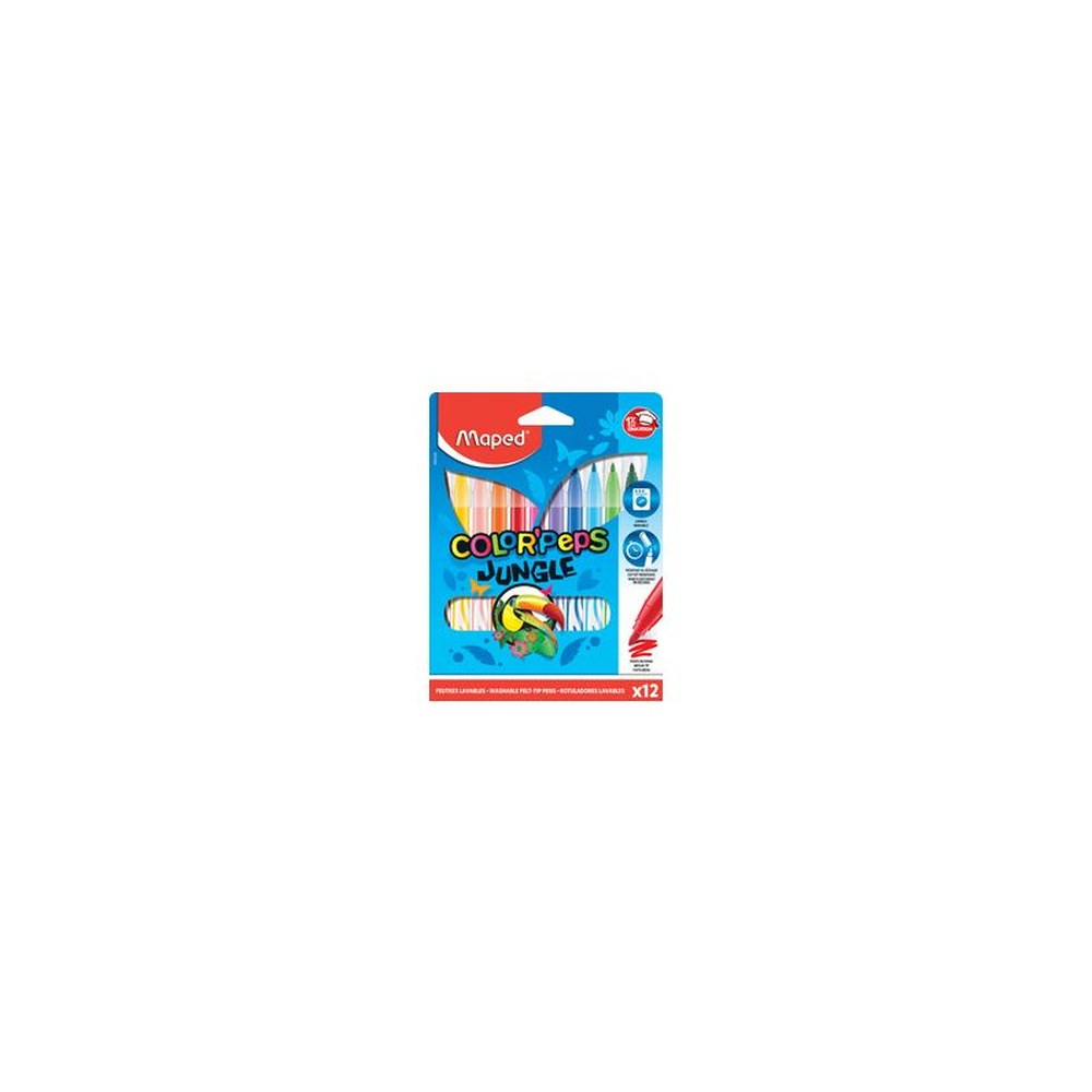 Maped Feutre COLOR'PEPS Jungle, étui en carton de 12