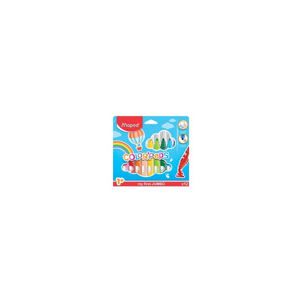 Maped my first Feutre COLOR'PEPS JUMBO, étui carton de 12