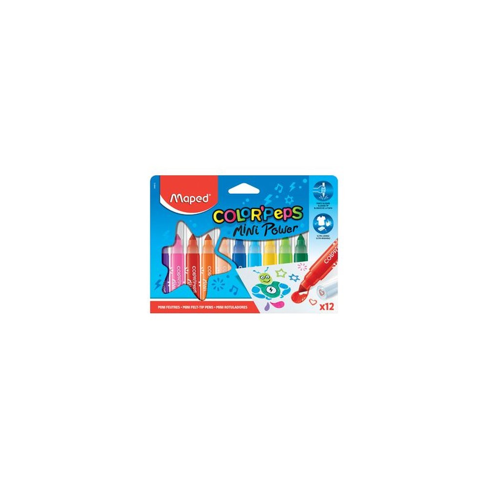 Maped Feutre COLOR'PEPS Mini Power, étui de 12 en carton