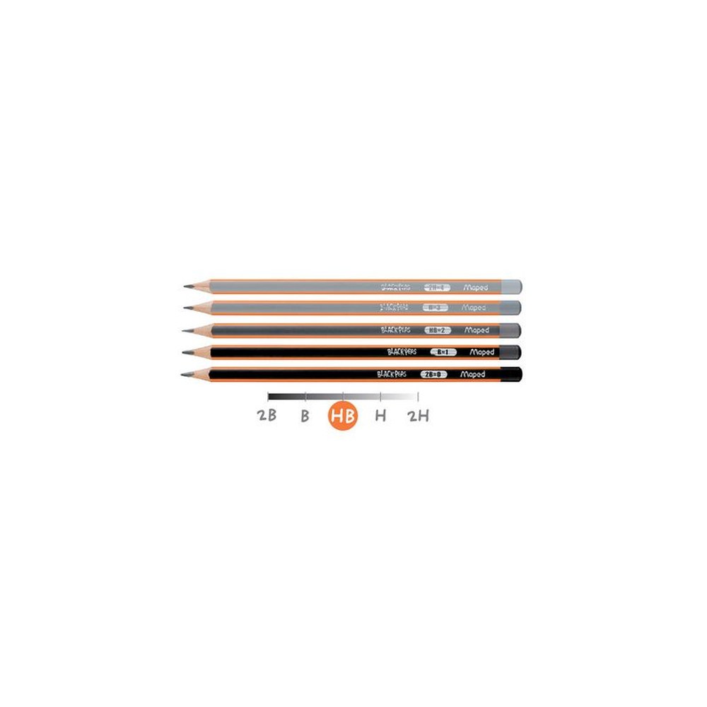 Maped Crayon de papier BLACK'PEPS, degré de dureté: HB x12