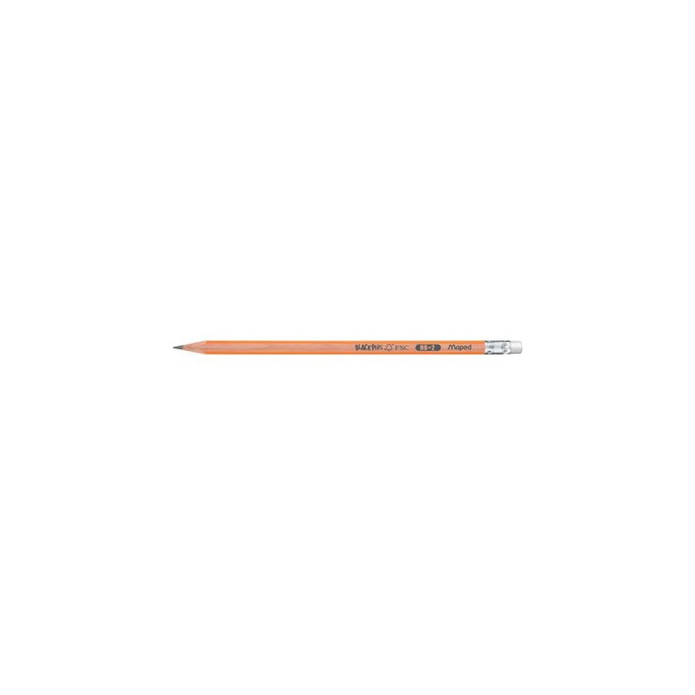 Maped Crayon BLACK'PEPS, avec gomme, degré de dureté: HB x12
