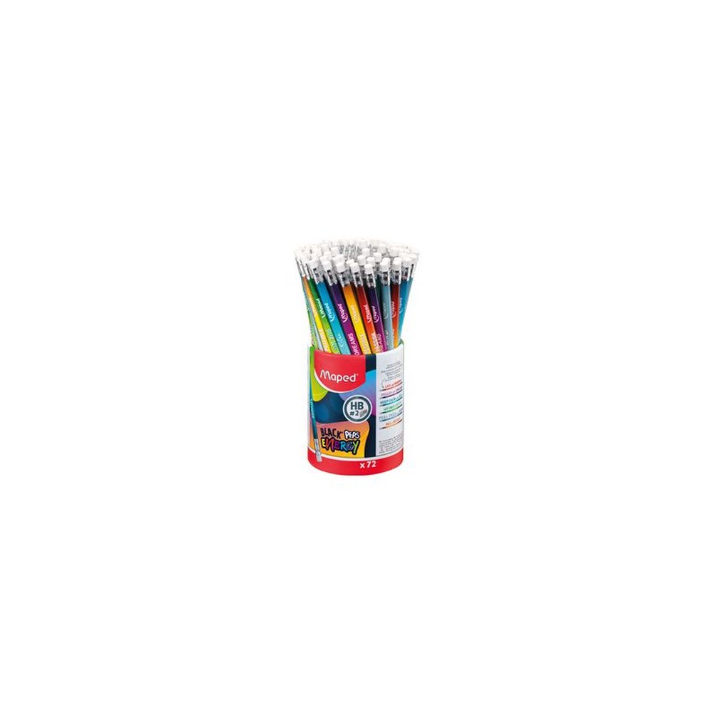 Maped Crayon graphite BLACK'PEPS ENERGY, dureté: HB, pot 72