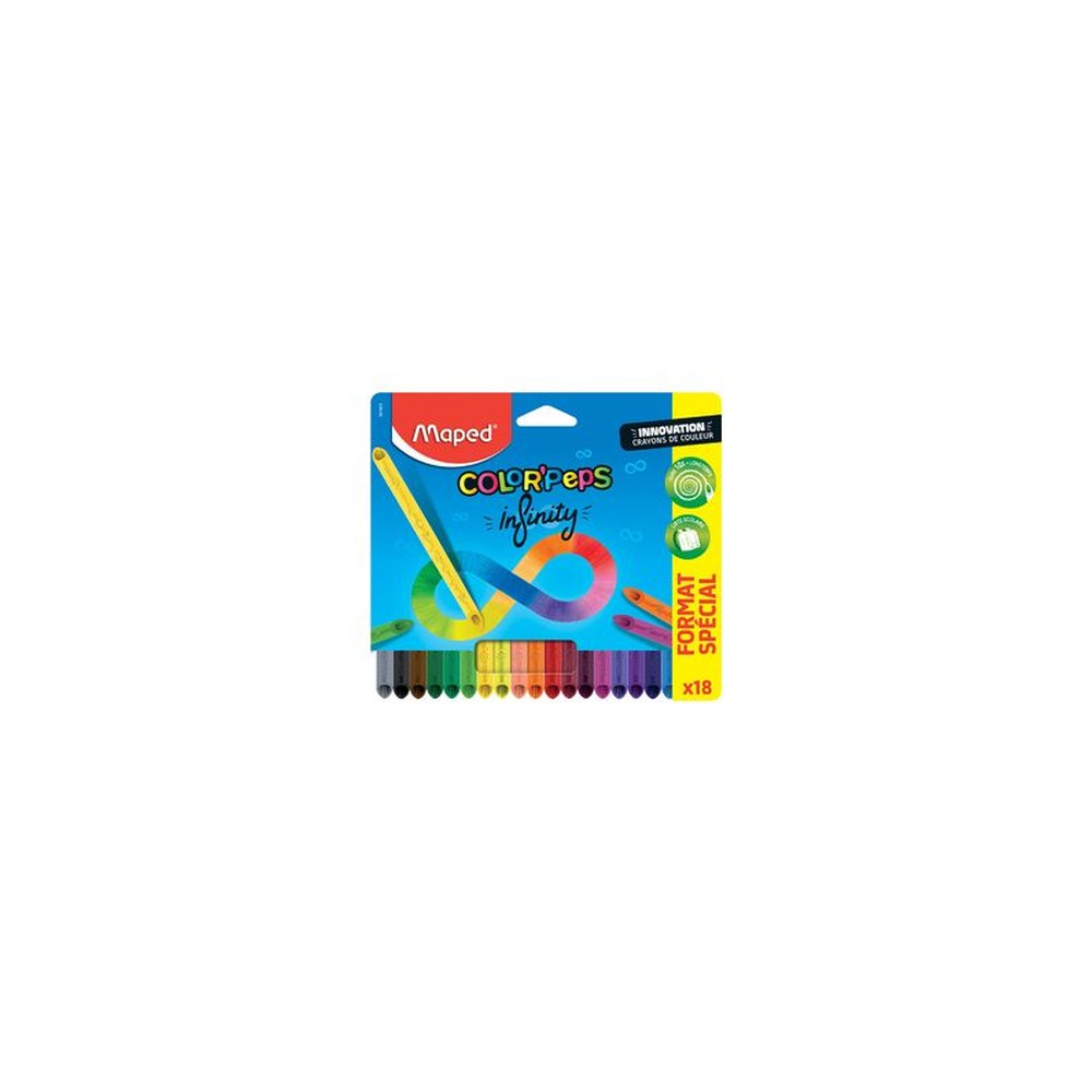 Maped Crayon de couleur COLOR'PEPS INFINITY, étui de 18