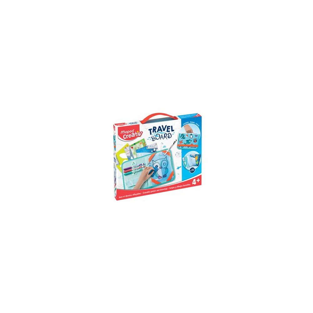 Maped Creativ Kit de dessin voyage TRAVEL BOARD, 19 pièces