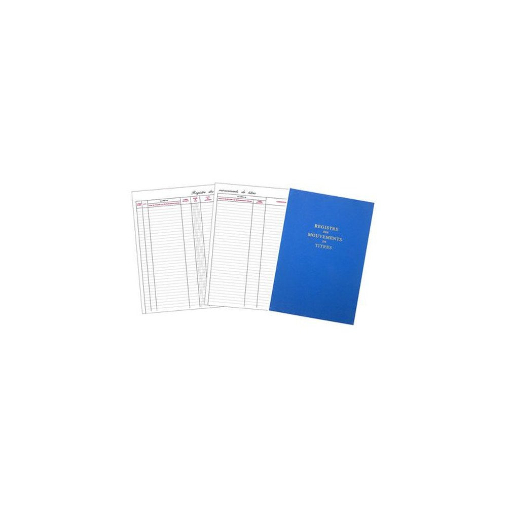 ELVE Registre "Mouvements des titres", 100 pages, format A4