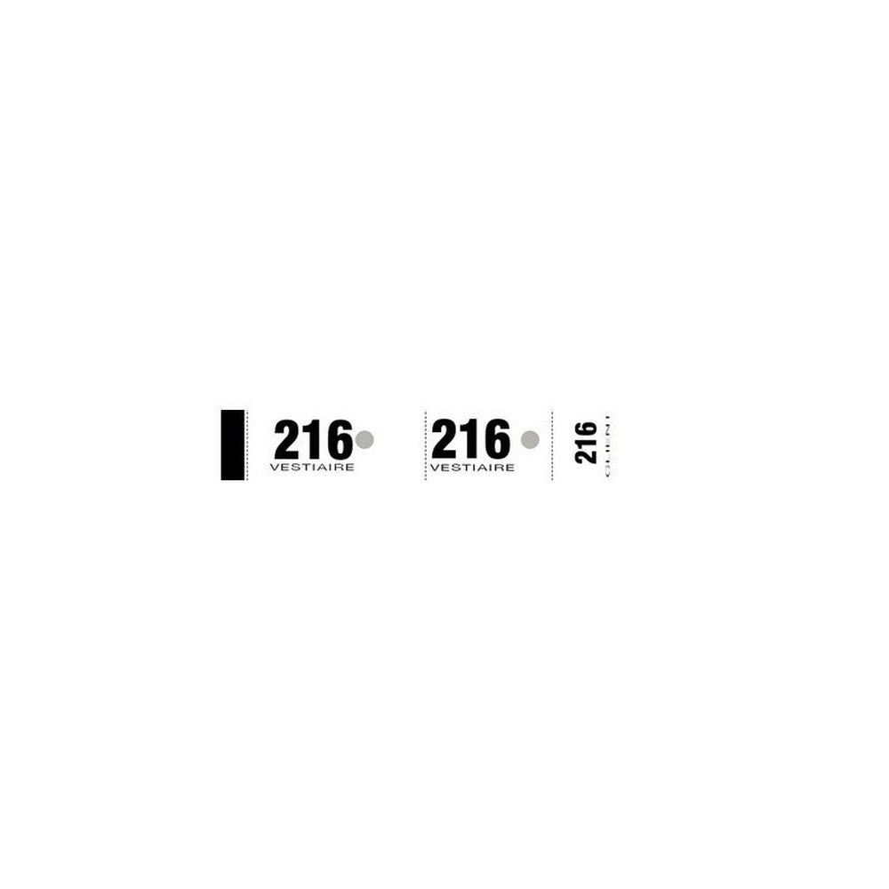 ELVE Bloc vestiaire, 50 feuillets de 3 coupons, blanc x20