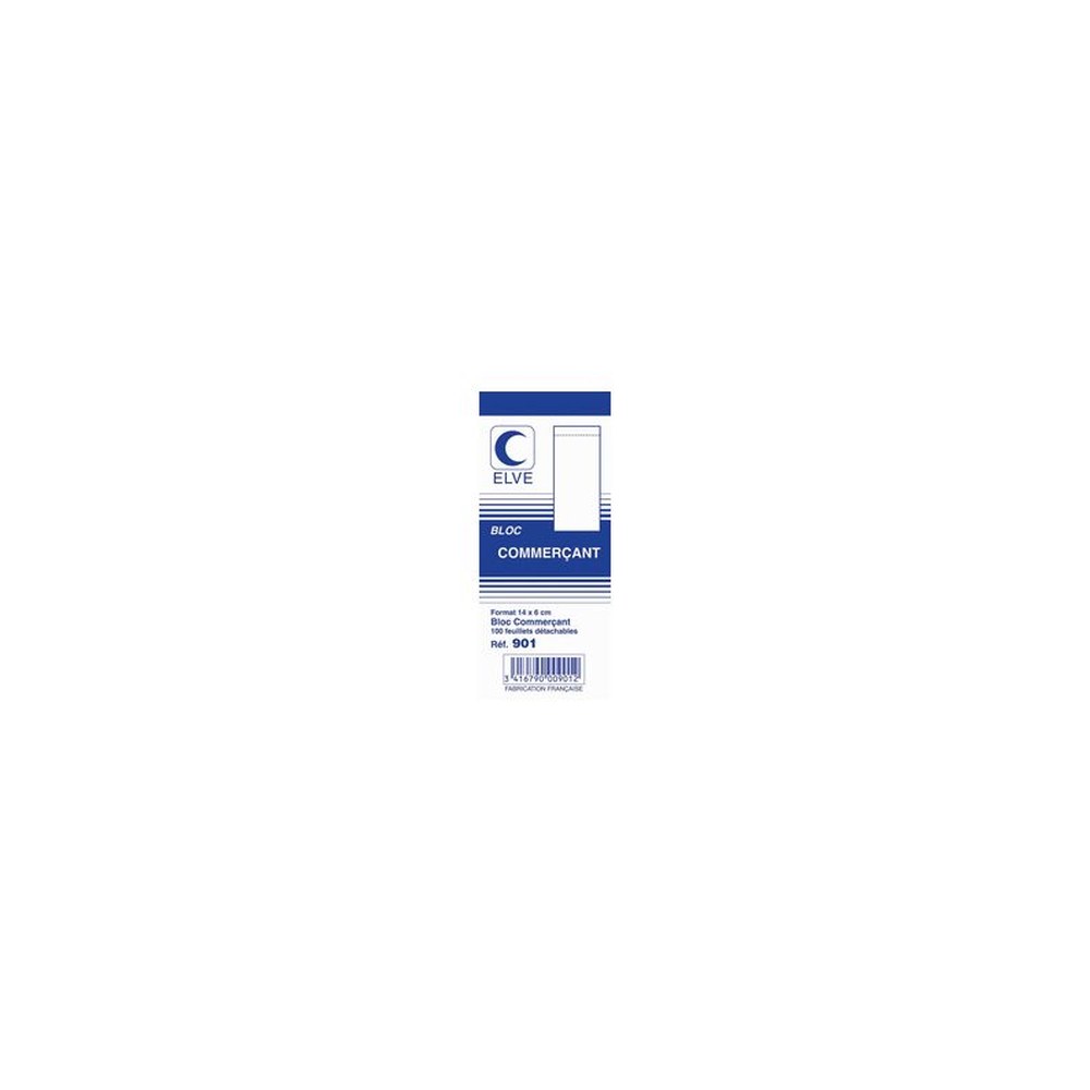 ELVE Bloc commerçant, 60 x 140 mm, 100 feuillets x10