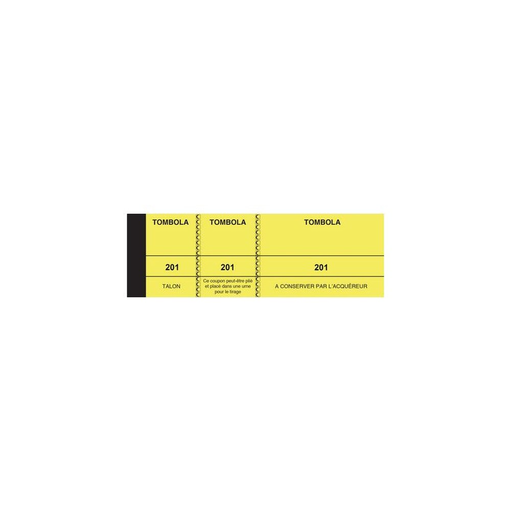 ELVE Bloc "Tombola", 50 x 150 mm, jaune canari x10