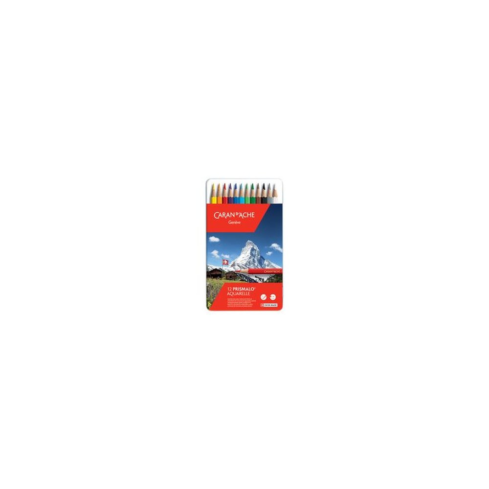 CARAN D'ACHE Crayon de couleur PRISMALO Aquarelle, 12 pièces