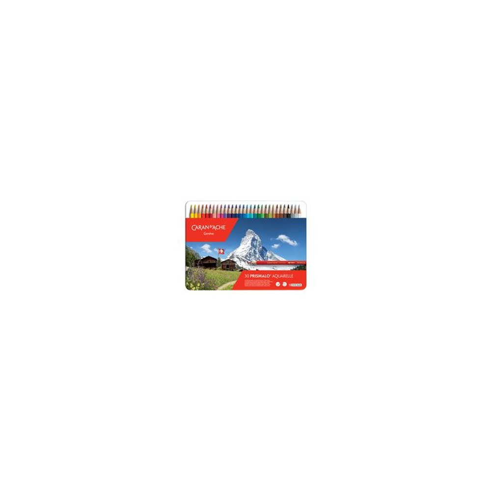 CARAN D'ACHE Crayon de couleur PRISMALO Aquarelle, 30 pièces