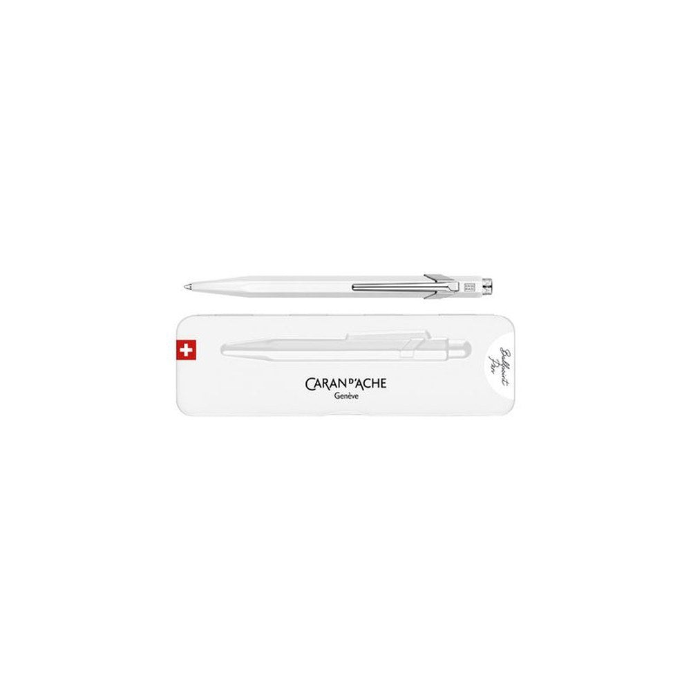 CARAN D'ACHE Stylo à bille 849 POPLINE FLUO, blanc