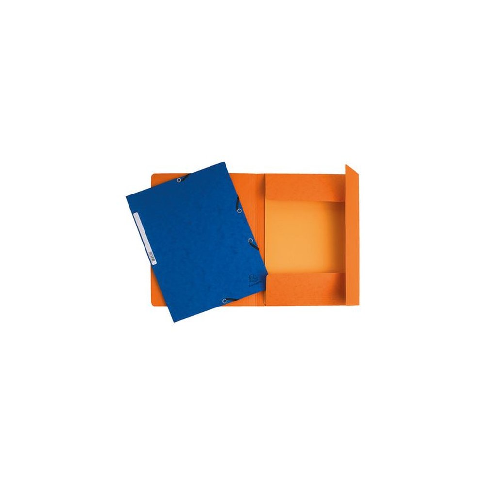 EXACOMPTA Chemise à élastique, A4, carton, orange x10