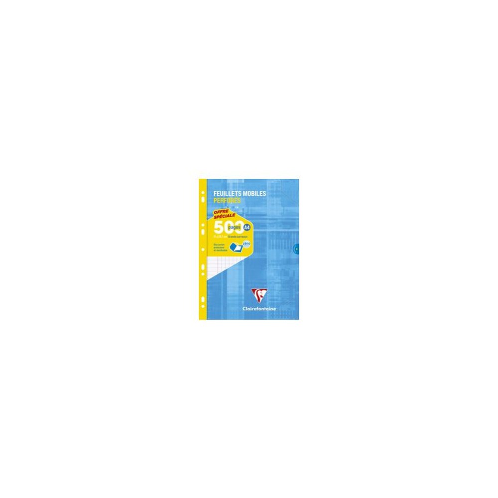 Clairefontaine Feuillets mobiles perforés, A4, séyès