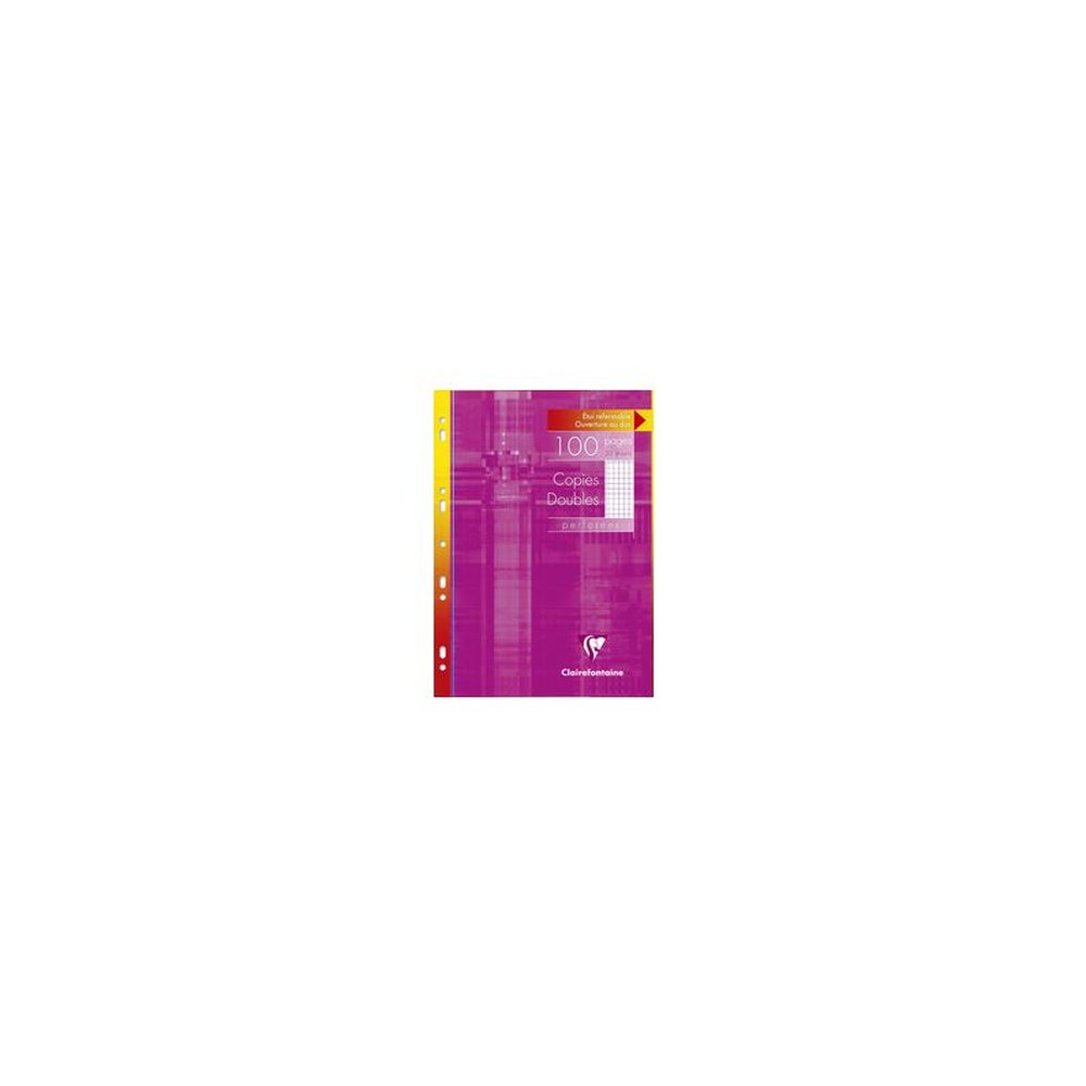 Clairefontaine Copies doubles perforées, A4, quadrillé 5/5