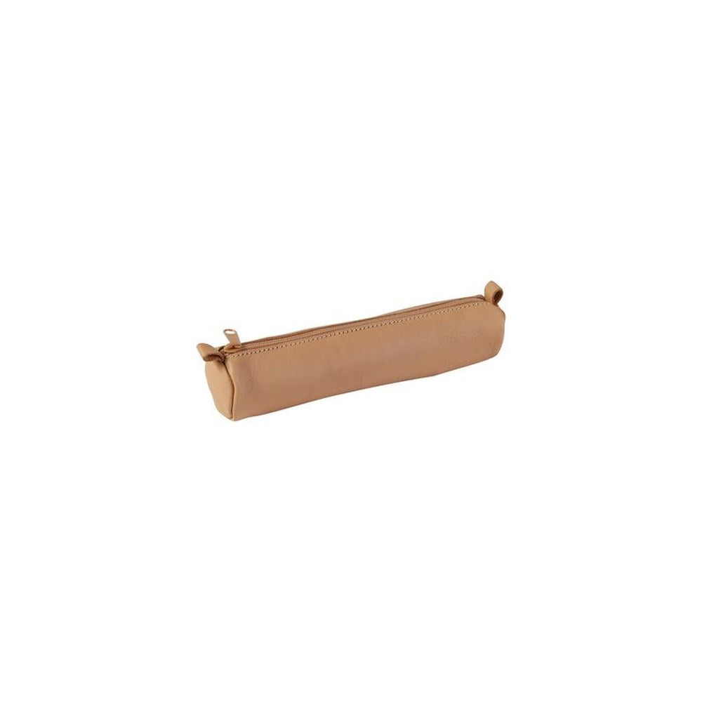 Clairefontaine Trousse ronde, cuir naturel