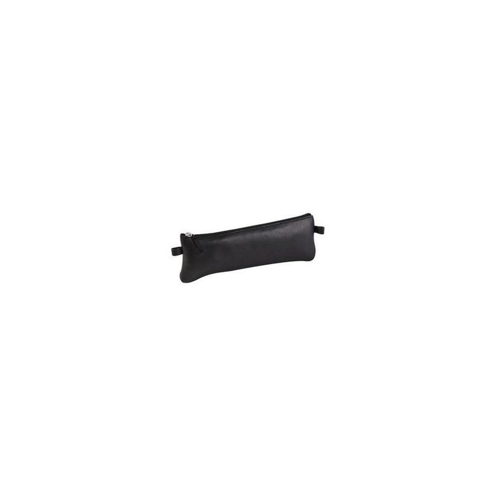Clairefontaine Trousse plate, cuir noir