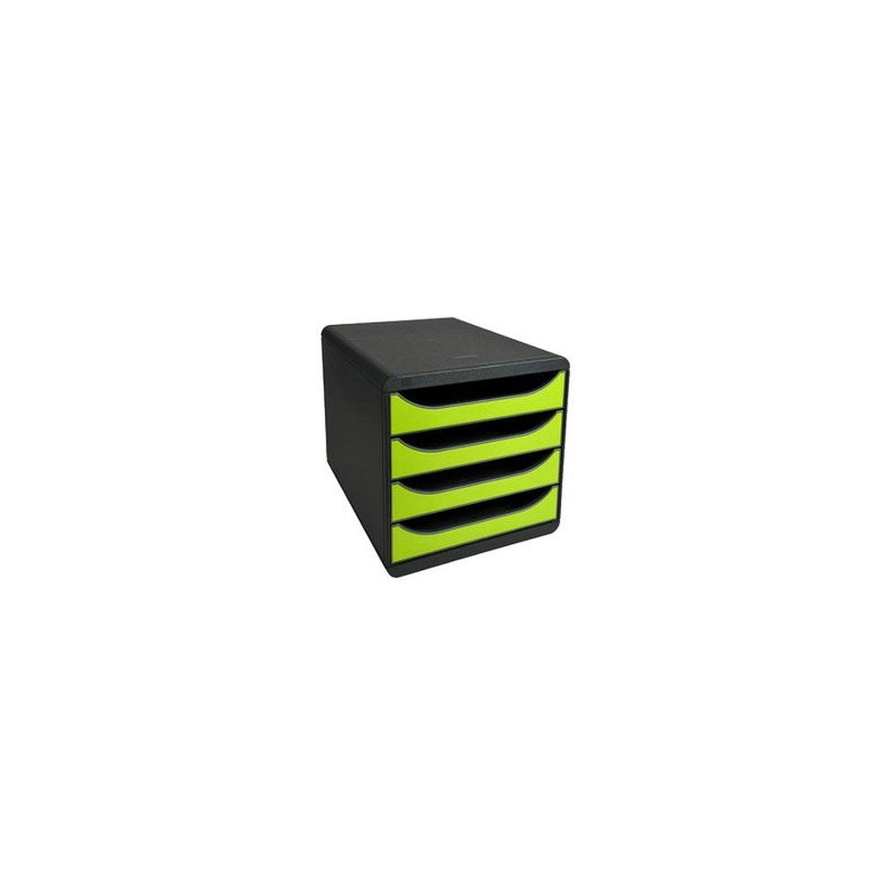 EXACOMPTA Module de classement BIG-BOX, 4 tiroirs, vert anis