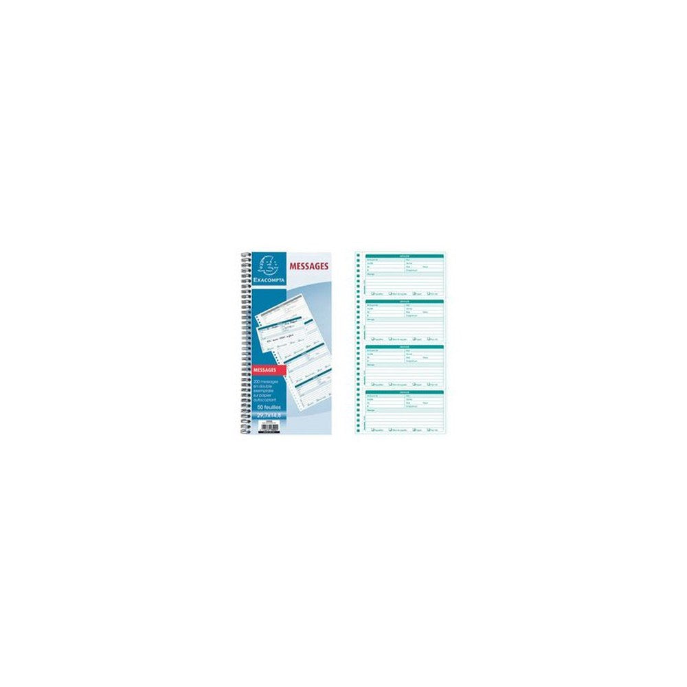 EXACOMPTA Carnet de messages téléphone, spiralé
