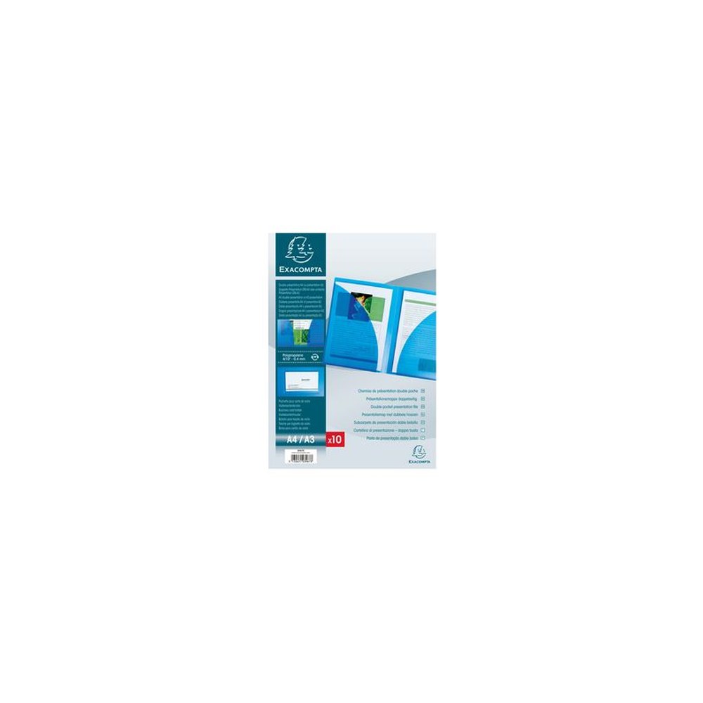 EXACOMPTA Chemise de présentation, en PP, A4, cristal x20