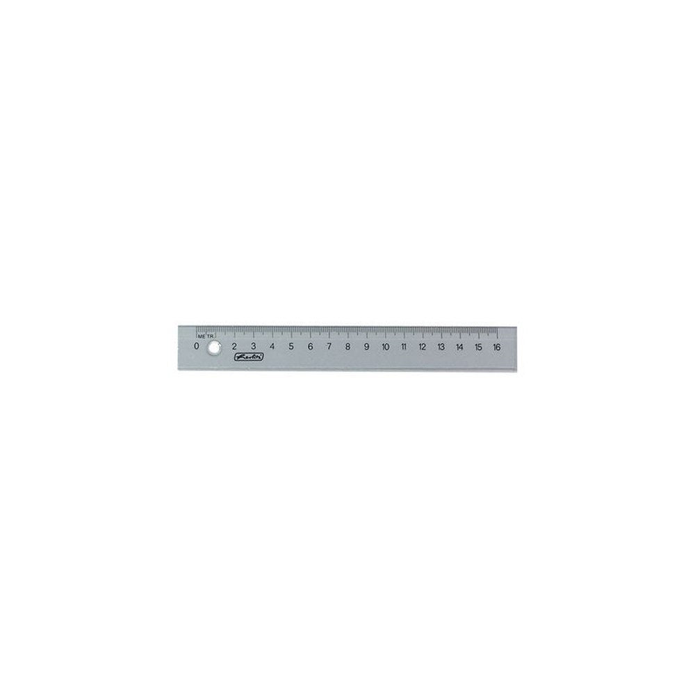 herlitz Règle en plastique, 160 mm de longueur, transparente