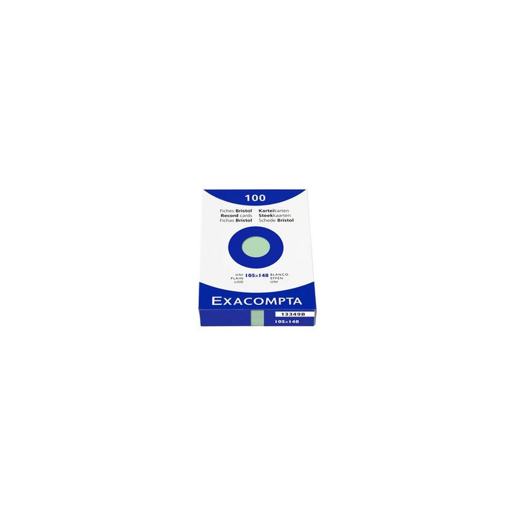 EXACOMPTA Fiches bristol, A6, uni, bleu azur