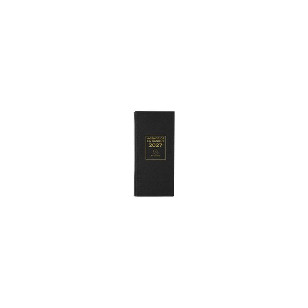 EXACOMPTA Agenda Banquier long, 1 volume, 2027, noir