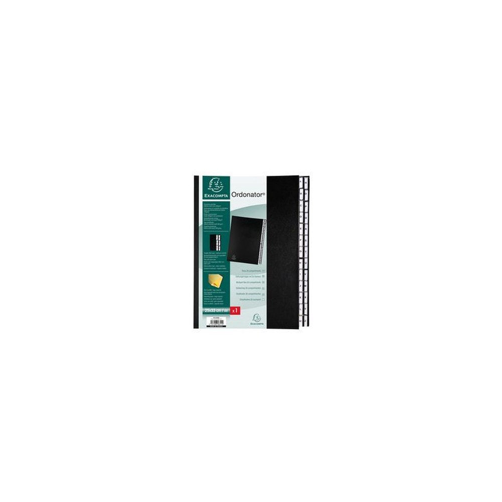 EXACOMPTA Trieur Ordonator, A4, A-Z, 26 compartiments, noir