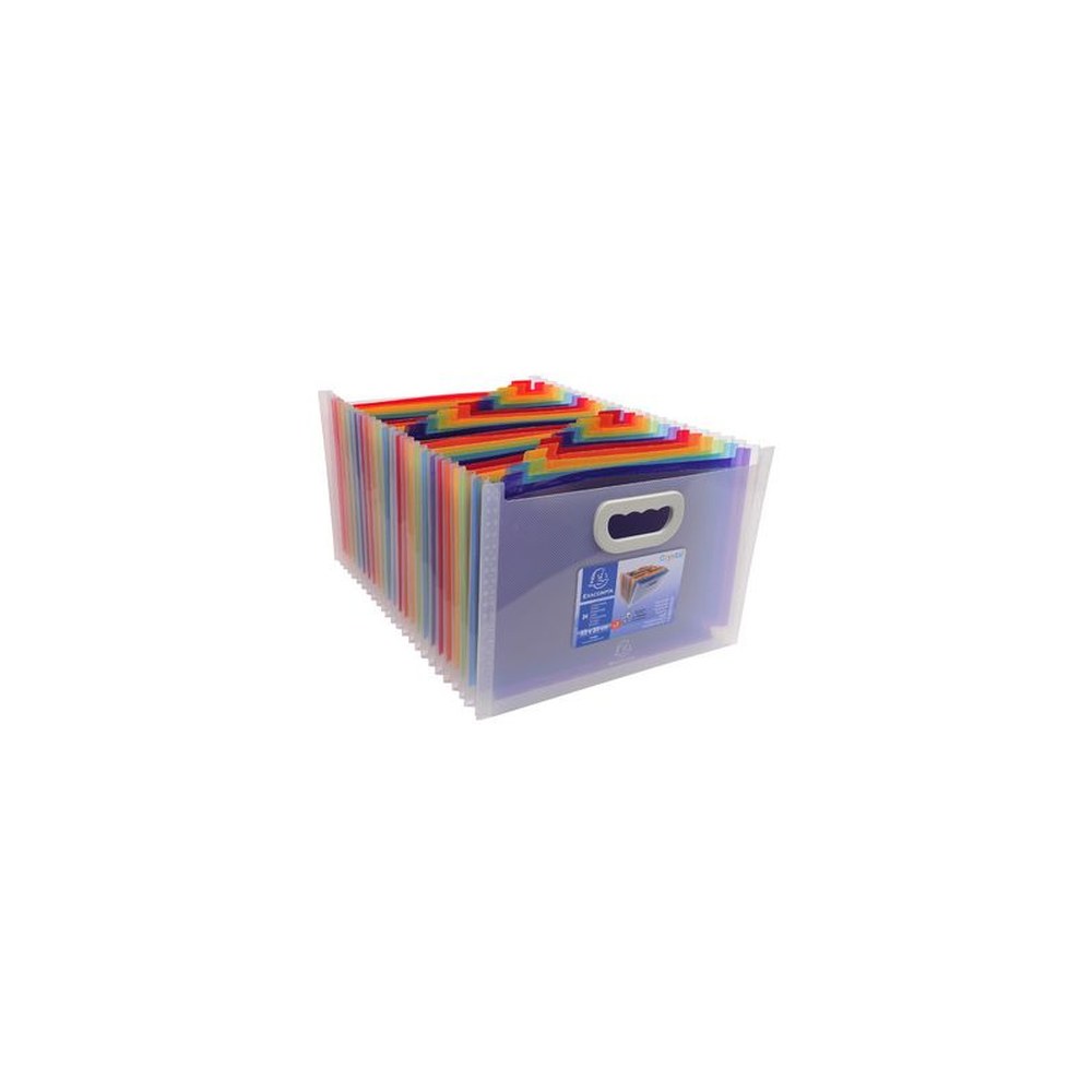 EXACOMPTA Trieur valisette Crystal, 24 compartiments