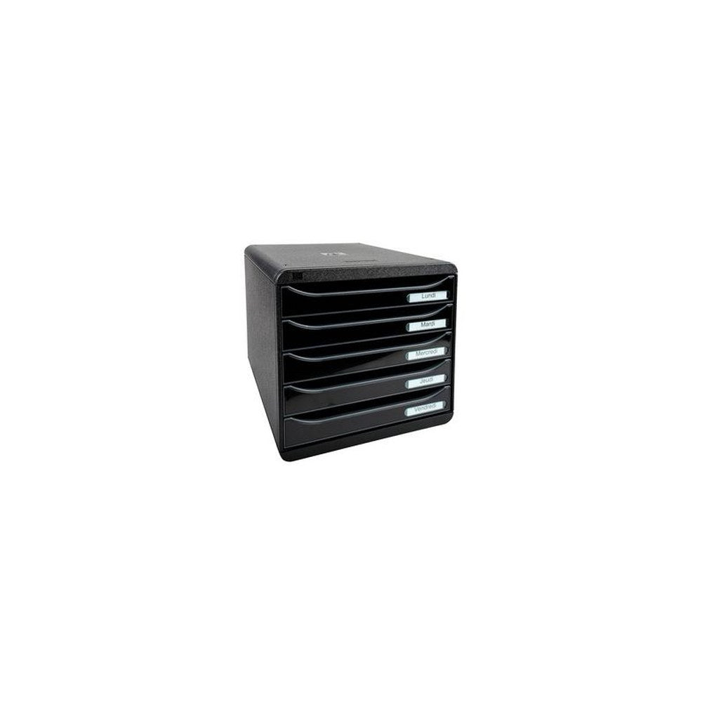 EXACOMPTA Module de classement BIG-BOX PLUS, 5 tiroirs, noir