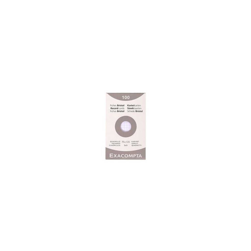 EXACOMPTA Fiches bristol, 75 x 125 mm, uni, blanc