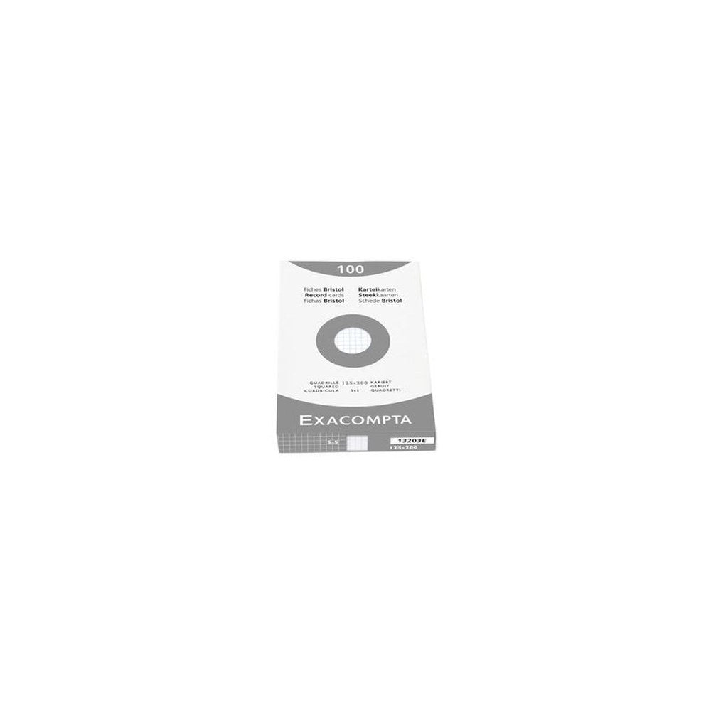 EXACOMPTA Fiches bristol, 125 x 200 mm, uni, blanc