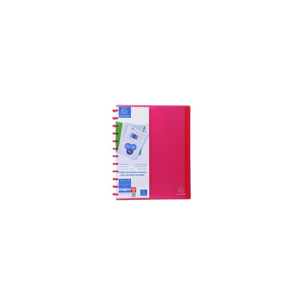 EXACOMPTA Protège-documents, A4, 30 pochettes, rouge