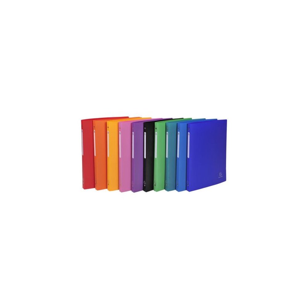 EXACOMPTA Classeur souple, PP, 4 anneaux, A4, assorti x20