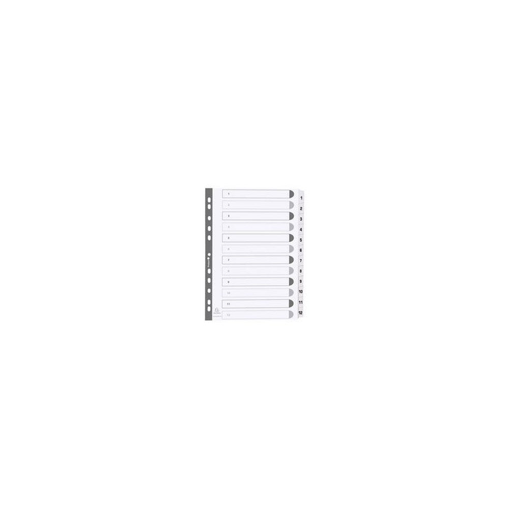 EXACOMPTA Intercalaires en carton 1-12, A4, 12 touches