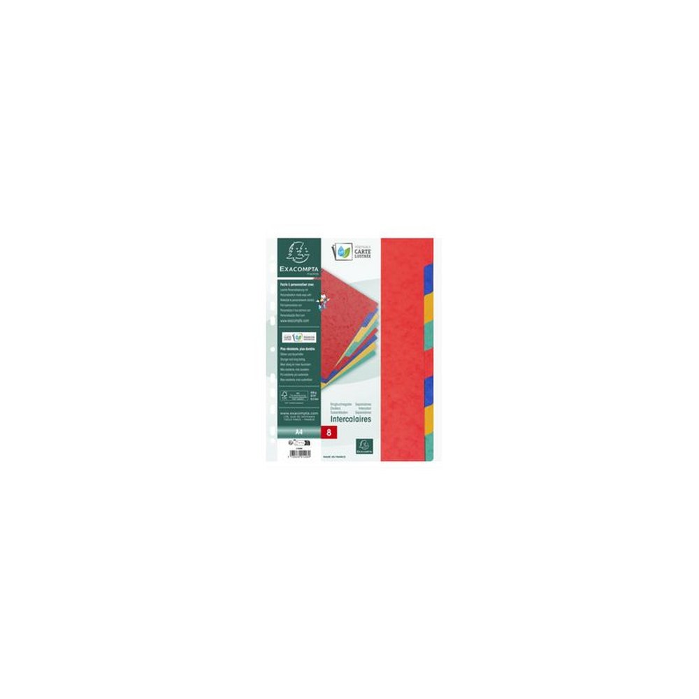 EXACOMPTA Intercalaires en carton, A4, 10 touches