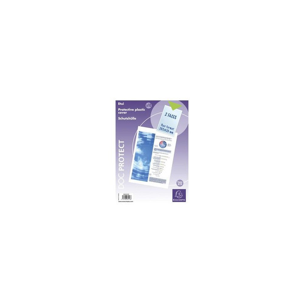 EXACOMPTA Etui de poche, PVC, 1 volet, 0,20 mm, 88 x 132 mm