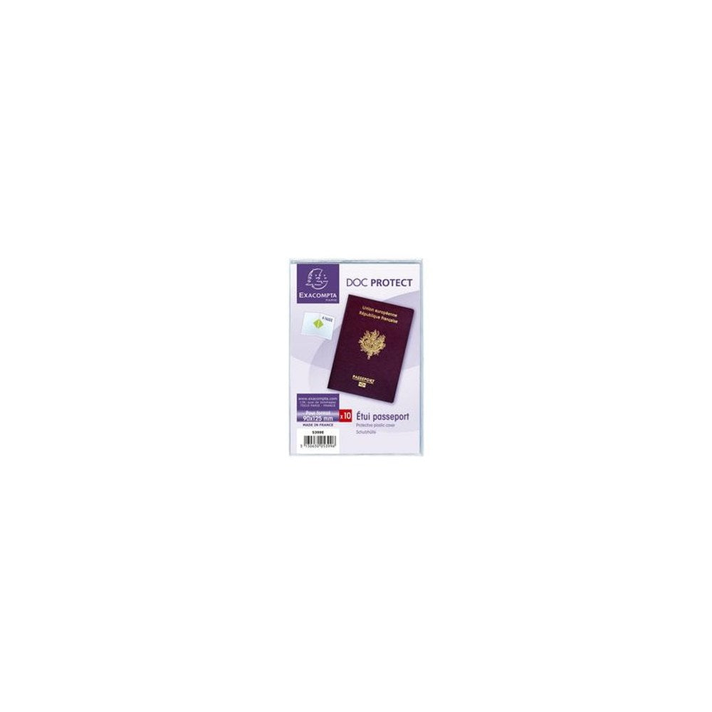 EXACOMPTA Etui de poche, PVC, 2 volets, 0,20 mm, 90 x 125 mm