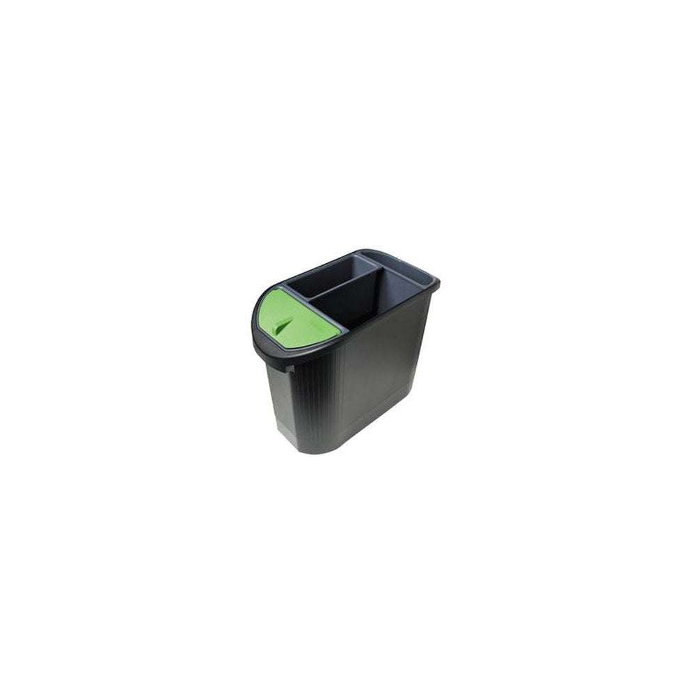 EXACOMPTA Corbeille à papier TOPLINE, 26 litres, noir/