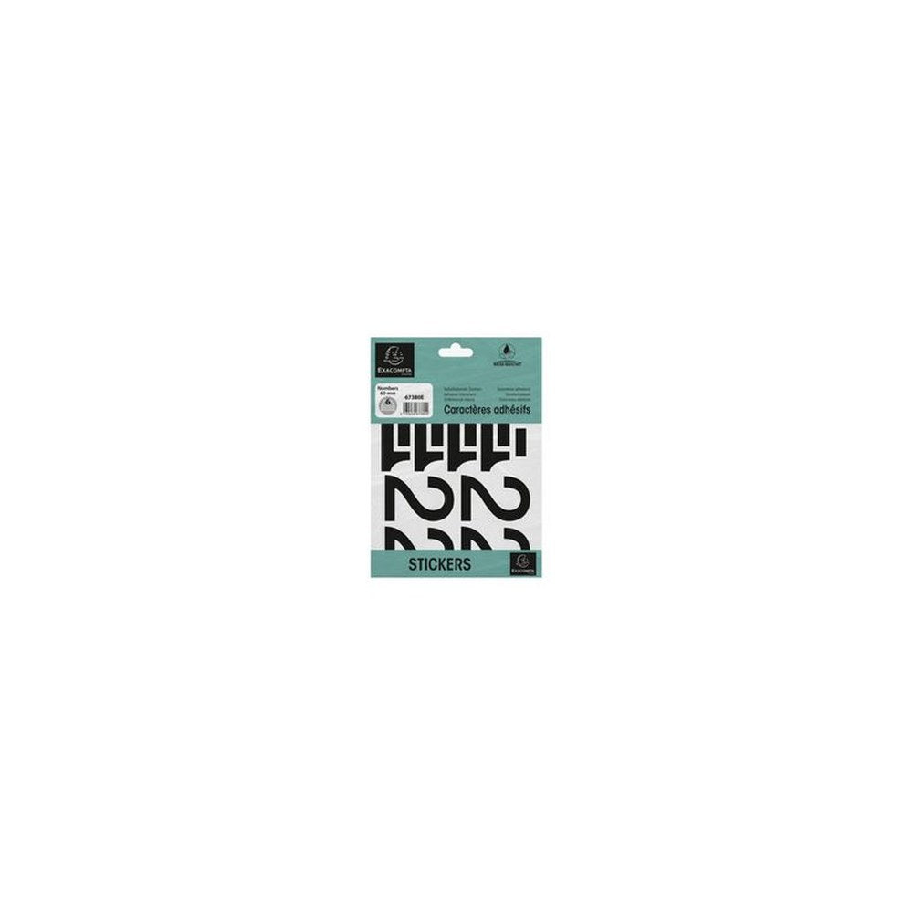 EXACOMPTA Chiffres auto-ashésifs 0-9, 60 mm, noir