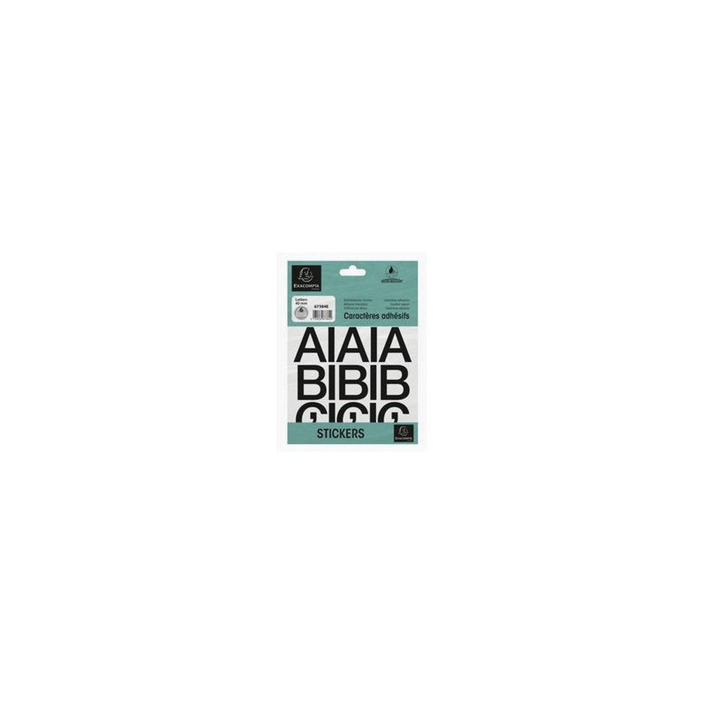EXACOMPTA Lettres auto-adhésives A-Z, 40 mm, noir