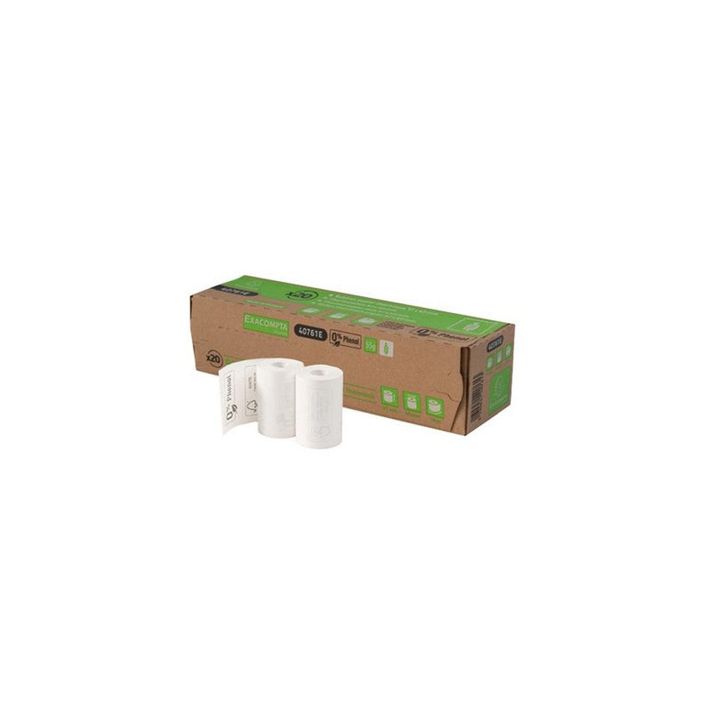 EXACOMPTA Bobine pour carte bancaire, 57 mm x 18 mm, blanc x20
