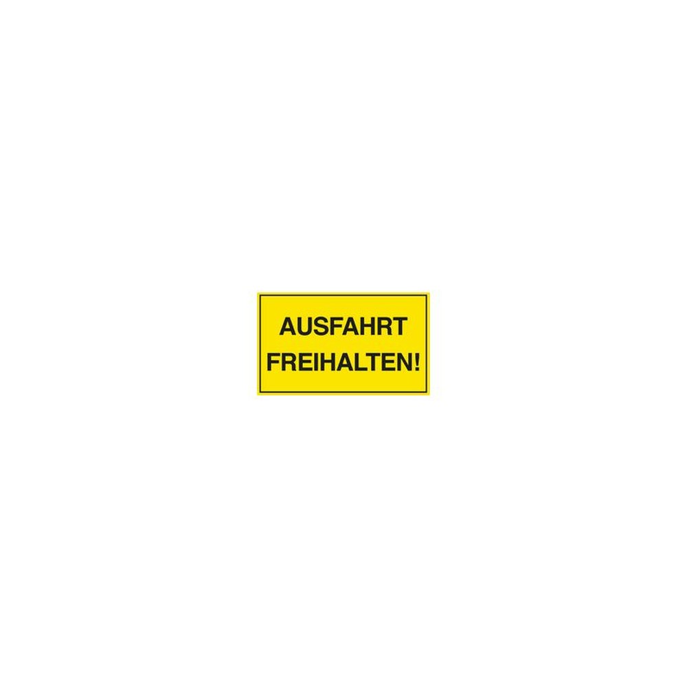 EXACOMPTA Hinweisschild "Ausfahrt freihalten!", gelb/schwarz