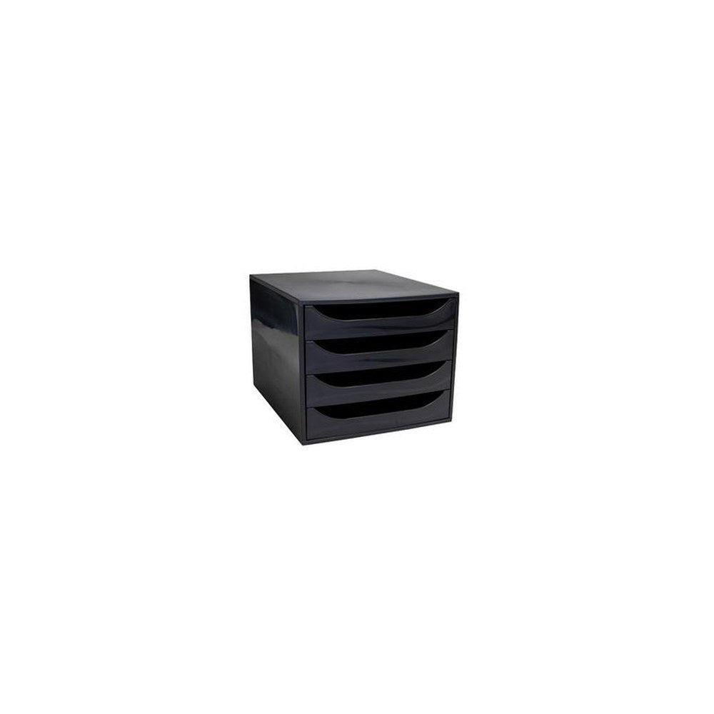 EXACOMPTA Module de classement ECOBOX, 4 tiroirs, noir
