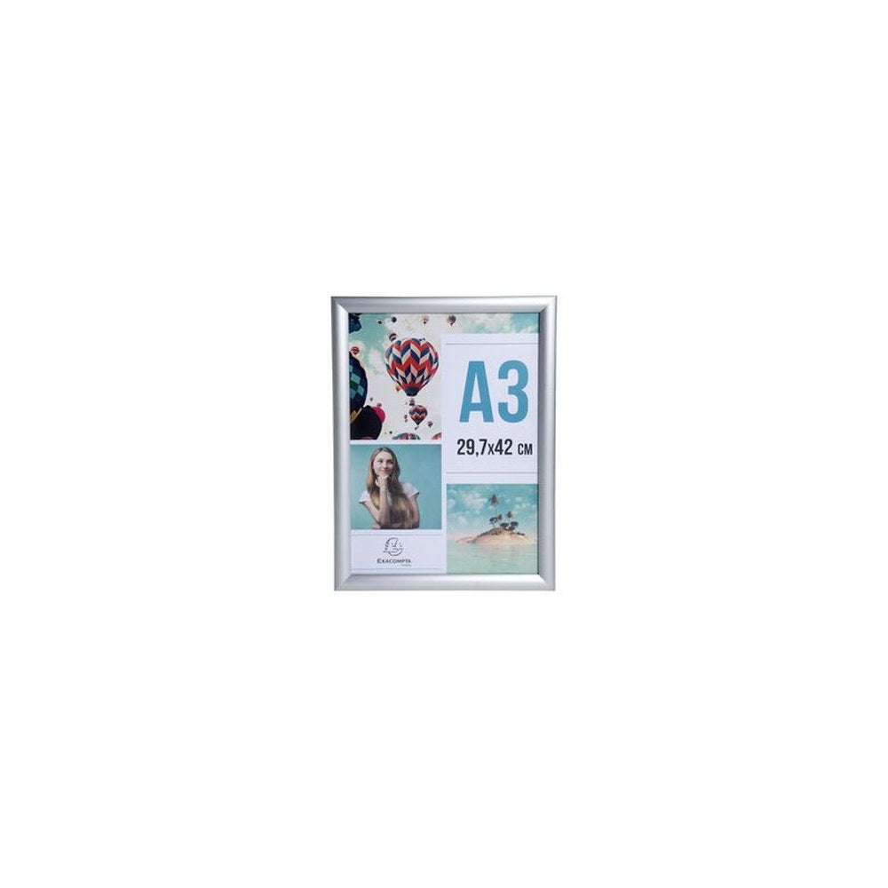 EXACOMPTA Cadre porte-affiche en aluminium, A3, argent