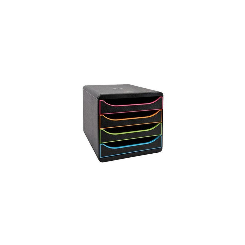 EXACOMPTA Module de classement BIG-BOX, 4 tiroirs, arlequin