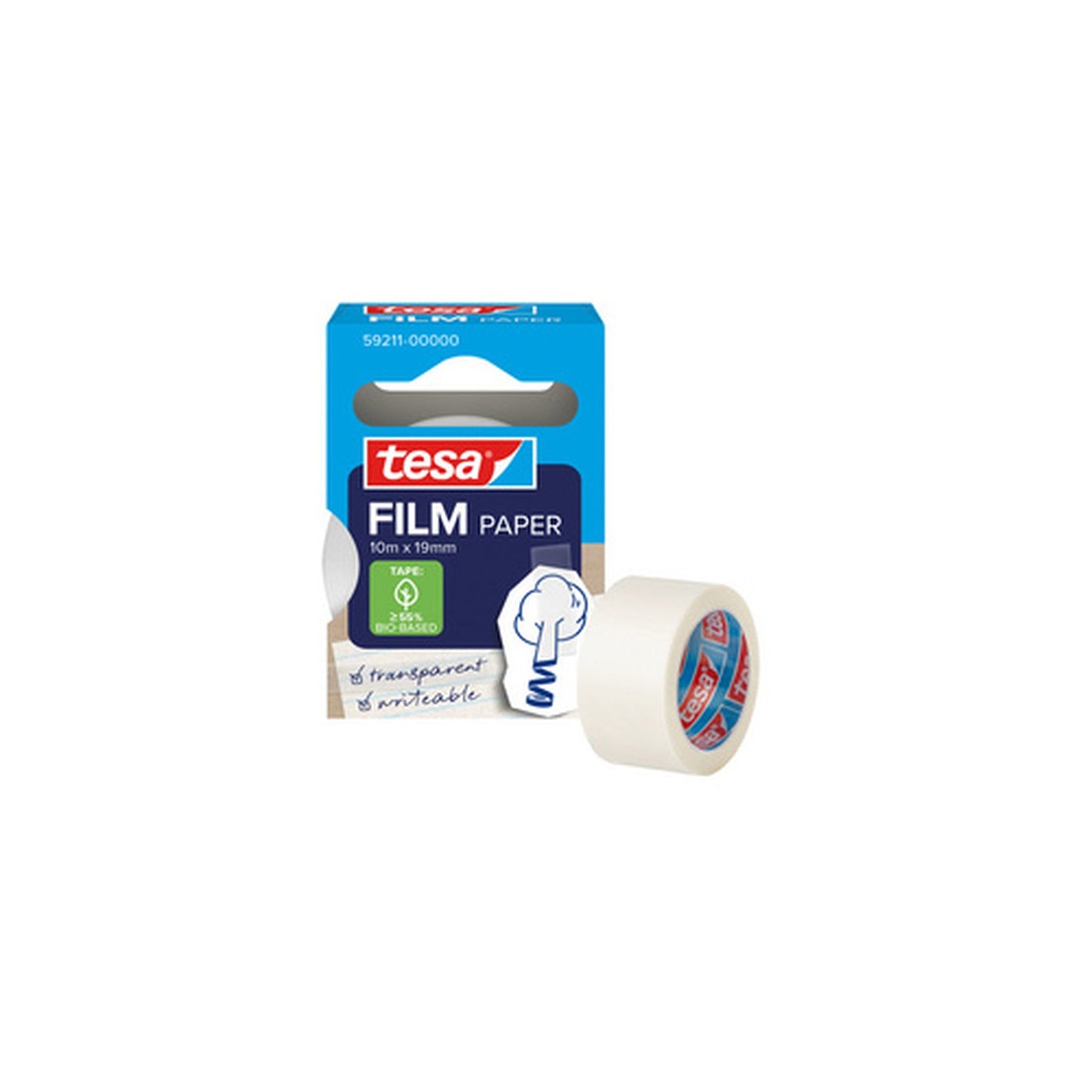 tesa Film PAPER, transparent, 19 mm x 10 m