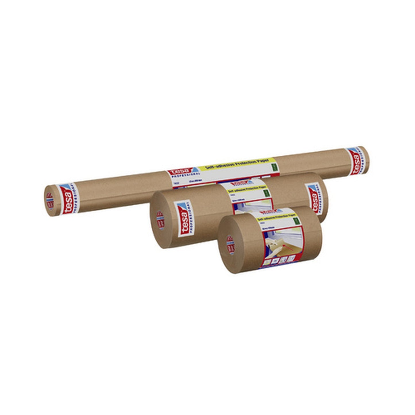 tesa Papier de protection, autocollant, 600mm x 10m, marron
